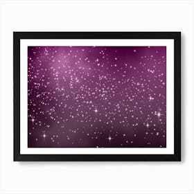 Plum Shades Shining Star Background Art Print