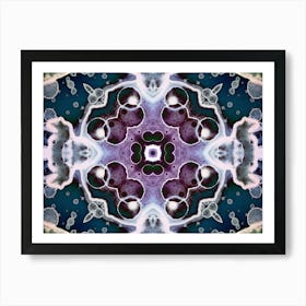 Abstraction Purple Mandala Flower 1 Art Print