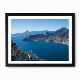 Mountains, cliffs and blue Mediterranean Sea Art Print