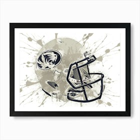 Missouri Tigers NCAA Helmet Poster Art Print