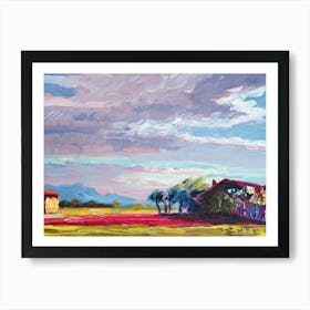 Barn In The Field Art Print