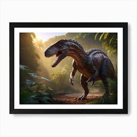 T-Rex In The Jungle Art Print