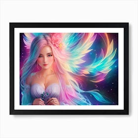 Angel Girl With Wings Art Print