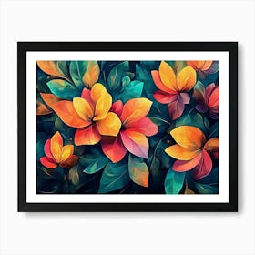 Colorful Flowers 8 Art Print