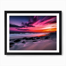 Sunset At The Beach 544 Art Print