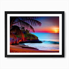 Sunset On The Beach 655 Poster