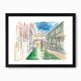 The Bridge Of Sighs In Venice Art Print