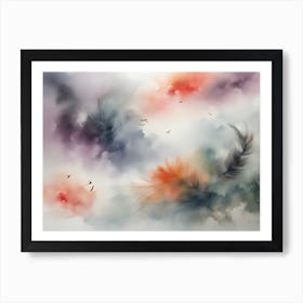 Feathers In The Sky Art Print