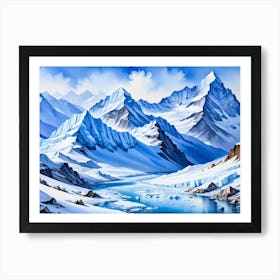 Of Snowy Mountains Art Print