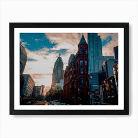 Sunset In Toronto Art Print