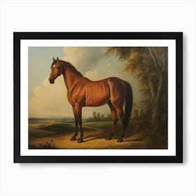 Horse In A Field Art Print