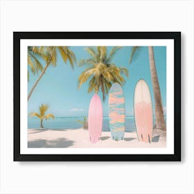 Surfboards On The Beach 4 Art Print