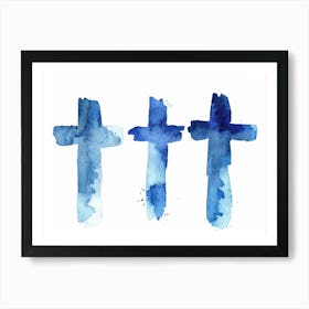 Watercolor Cross Painting Art Print