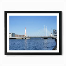 Bridge And Lighthouse In Malmö Art Print