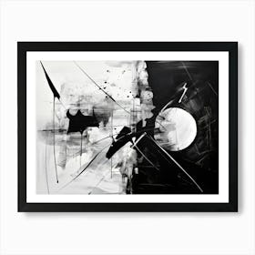 Harmony Abstract Black And White 8 Art Print