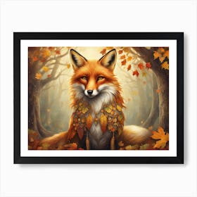 Autumn Mystical Fox 14 Art Print