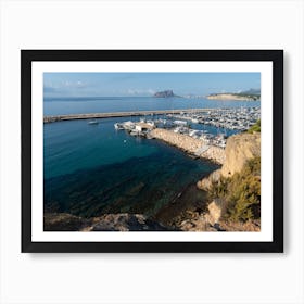 Mediterranean coast and marina in Moraira Art Print