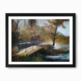 Bridge In The Woods Art Print