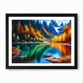 Autumn Lake 16 Art Print