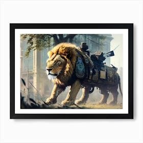 Steampunk Lion Art Print