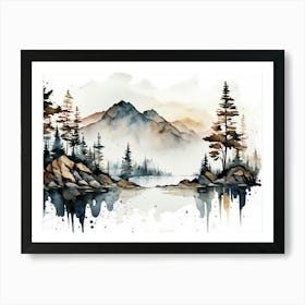 Misty Morning Lake Acrylic Art Print