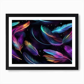 Colorful Feathers 2 Art Print