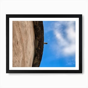 Pipe On A Roof Of An Old Building View From Below Art Print