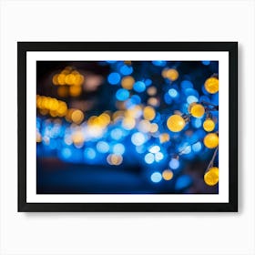 Aglow Magical Background Holiday 2022 Yellow New Year Classic Glow Blurred Beautiful Garl (11) Art Print