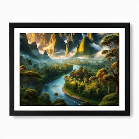 River In The Jungle Art Print