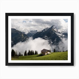 Little house in the Swiss Alps Poster