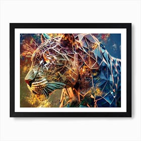 Panther Animal Art Illustration In A Painting Style 01 Art Print