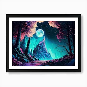 psychedelic landscape Art Print