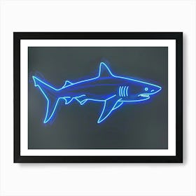 Neon Blacktip Reef Shark 5 Art Print