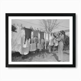 Washday At The Fsa (Farm Security Administration) Camelback Farms, Phoenix, Arizona By Russell Lee 1 Art Print