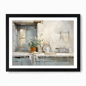 Old Stone Farm Cool Tones 8 Art Print