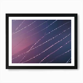 Abstract Image Of A Pattern Of White Dots On A Gradient Background Of Purple And Pink Art Print