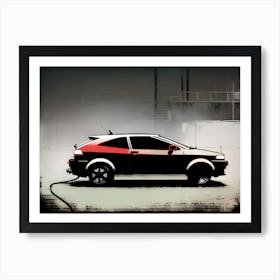 Car In A Garage Art Print