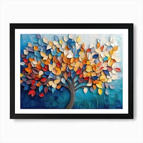 Leaves Art Abstract Art Print