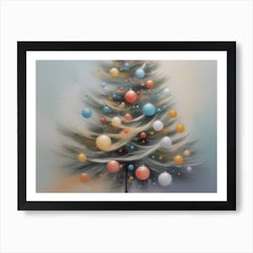 Abstract Christmas Tree 9 Art Print