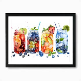 Tropical Drinks Art Print