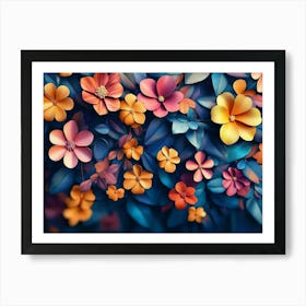 Elegant Colorful with Vibrant Flower Hanging Branches 8 Poster