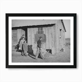 Children Of Pomp Hall, Tenant Farmer, Leaving House For School Creek County, Oklahoma, See General Caption Numb Art Print