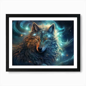 Celestial Wolf Art Print