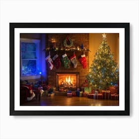 Christmas In The Living Room 68 Art Print