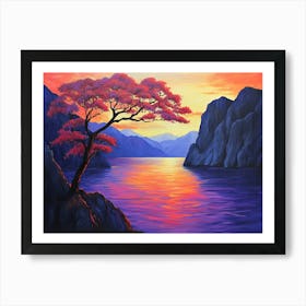 Sunset By The Lake 13 Art Print