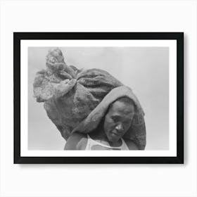 Stevedore With Sack Of Oysters, Olga, Louisiana By Russell Lee 1 Art Print