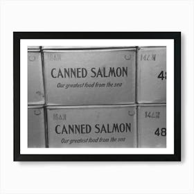 Cases Of Canned Salmon In Warehouse At Astoria, Oregon By Russell Lee Art Print