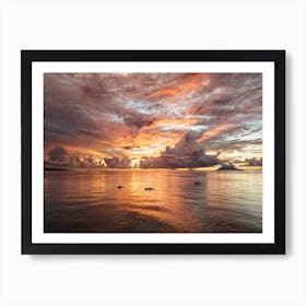 Evening glow in Sulawesi Art Print