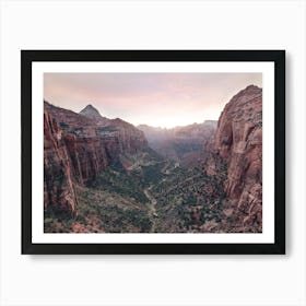 Sunrise In Zion National Park Art Print