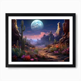 Cactus Desert Art Print